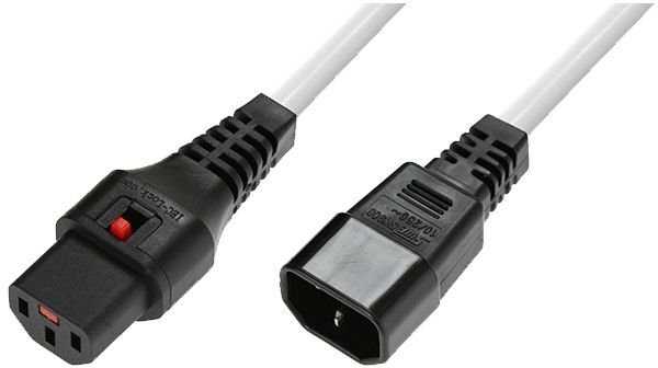MicroConnect Powercord C13 IEC Lock - C14