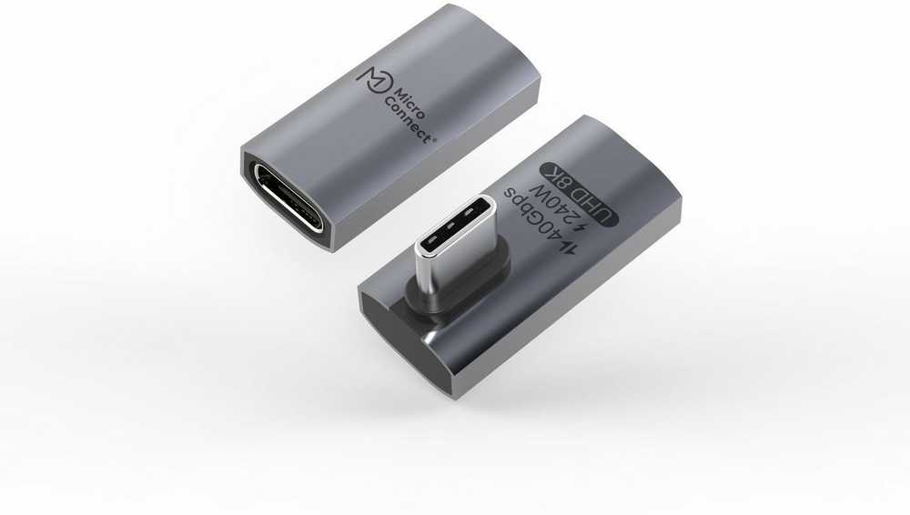 Adapteris USB MicroConnect Premium USB-C - USB-C Juodas (USB4-CCFAS-240W)
