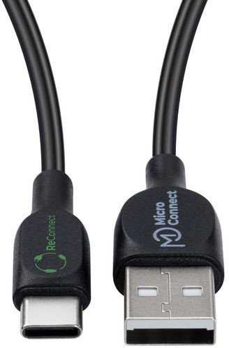 Kabelis USB MicroConnect USB-A - USB-C 0.5 m Juodas (ReConnect USB-C 3.2 Gen 1 to)