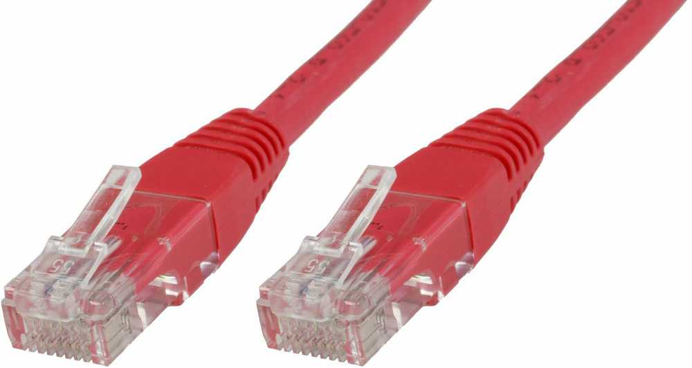 MicroConnect RJ-45/RJ-45, kat.5e, U/UTP, raudona, 20m (UTP520R)