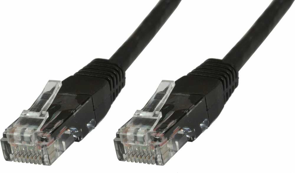 MicroConnect RJ-45/RJ-45 kat. 5e U/UTP juodi 10 vnt. 7 m (V-UTP507SVP)