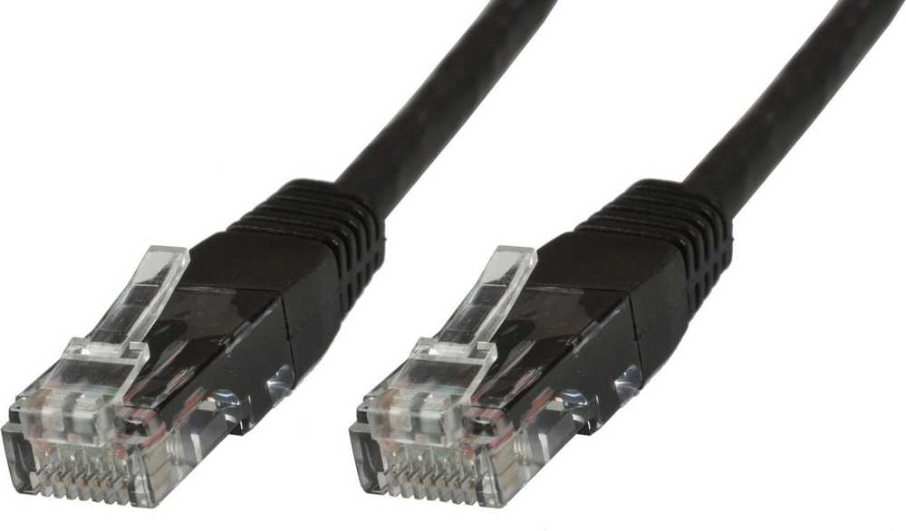 MicroConnect RJ-45/RJ-45 kat. 6 U/UTP juodos 10 vnt. po 10 m (V-UTP610SVP)