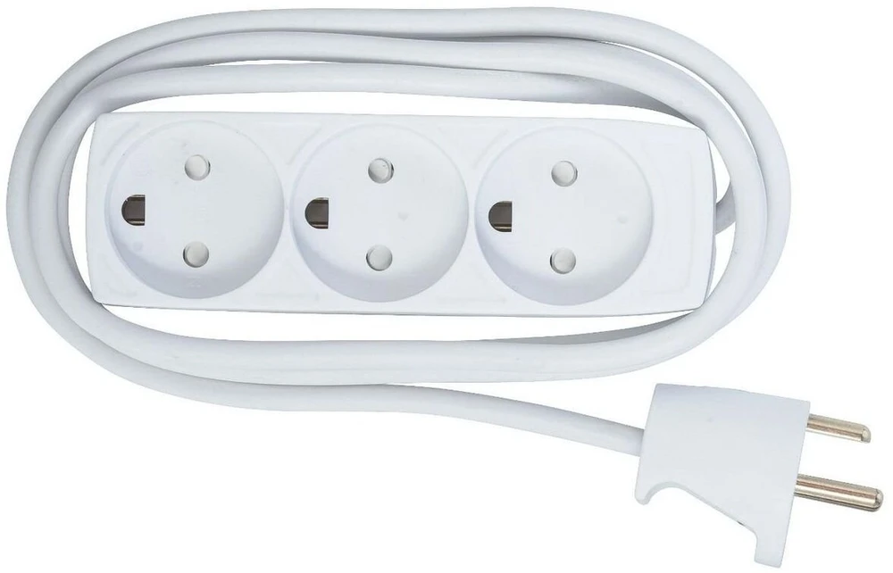 MicroConnect 1,5 m ilginamasis laidas 3 x vidinis lizdas, baltas (GRU00315WDK)