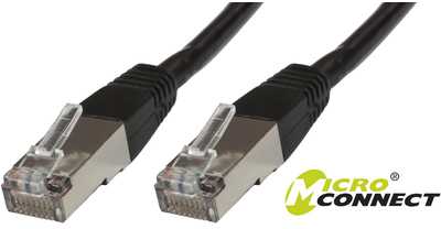 MicroConnect S/FTP CAT6 0,15m juodas LSZH - SSTP60015S