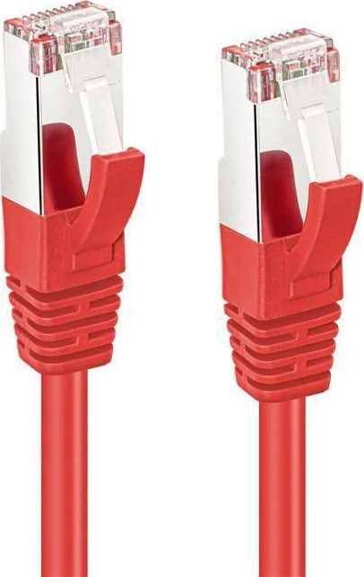MicroConnect SSTP CAT6 50M Raudona LSZH