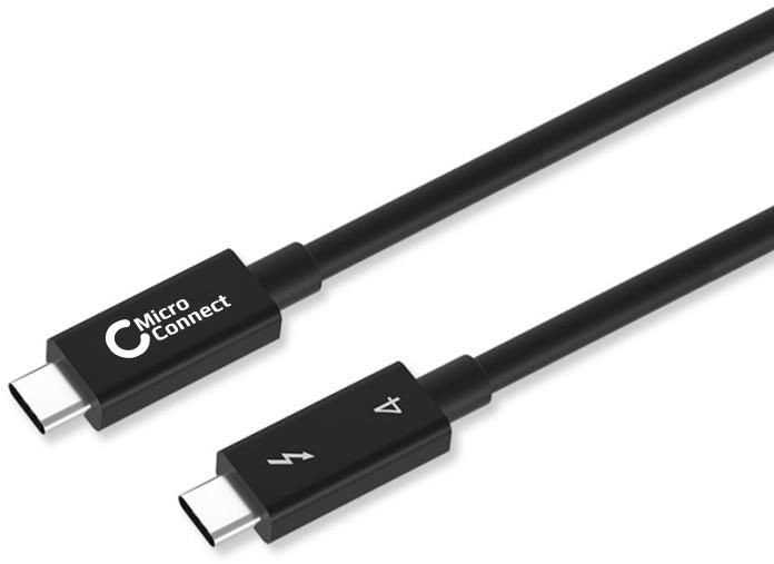 Kabelis USB MicroConnect Thunderbolt - USB-C 0.5 m Juodas (TB4005)