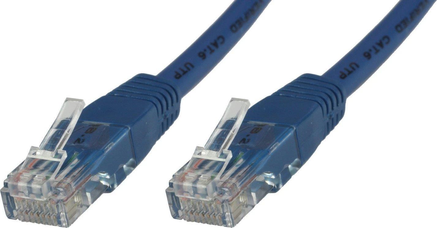 MicroConnect U/UTP CAT6 0,25M Mėlyna PVC