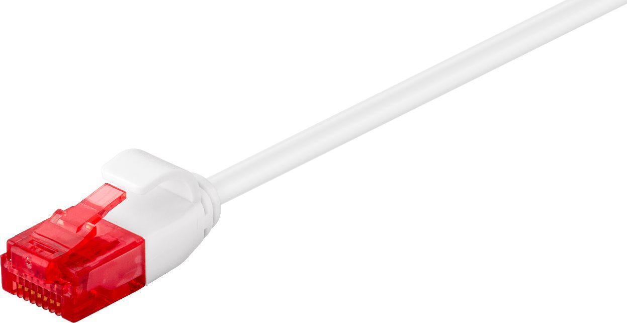 MicroConnect U/UTP CAT6 0.5M Plonas Baltas