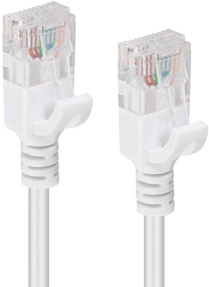 MicroConnect U/UTP CAT6 1.5M Baltas Slim