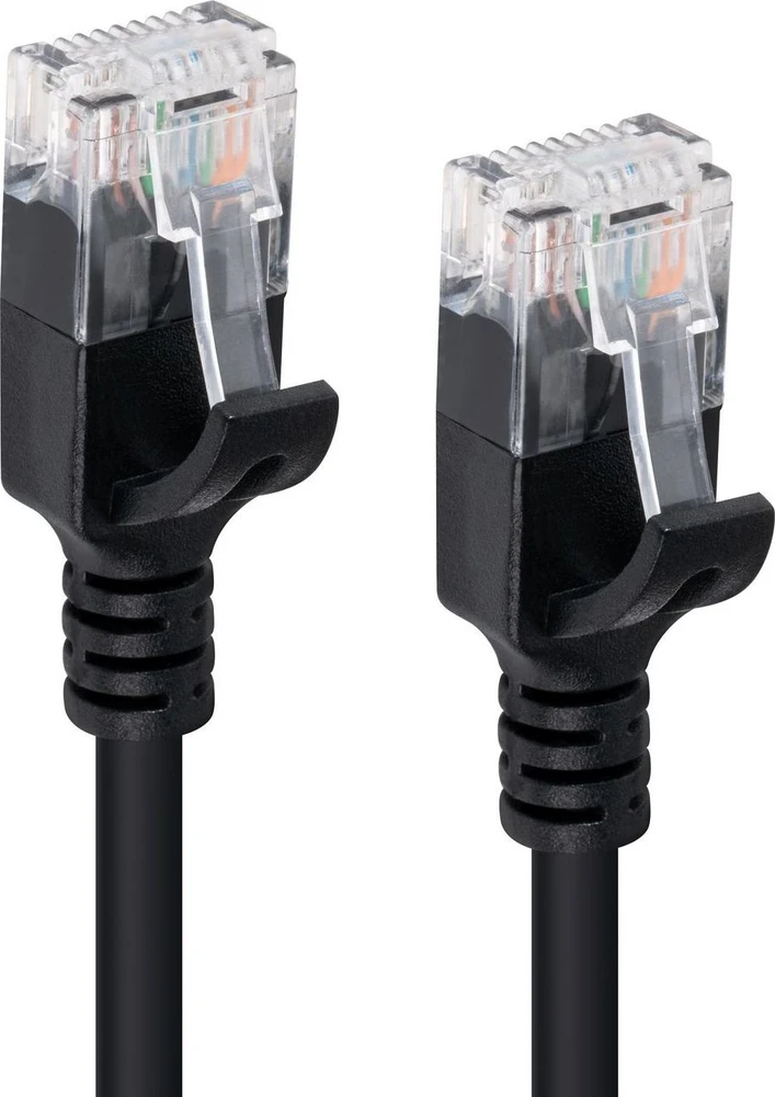 MicroConnect U/UTP CAT6 1.5M Juodas Slim
