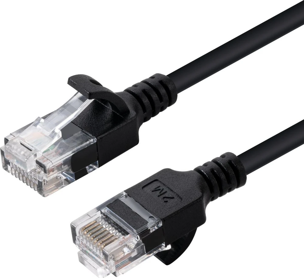 MicroConnect U/UTP CAT6 1.5M Juodas Slim
