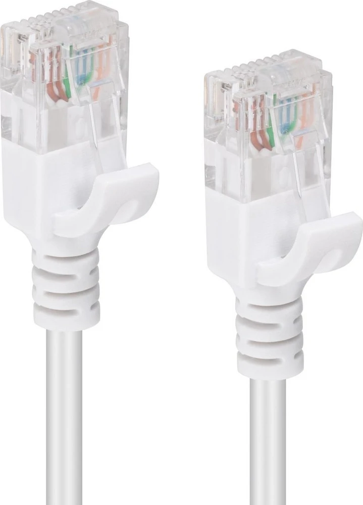 „MicroConnect U/UTP CAT6A Slim“ 7,5M Baltas