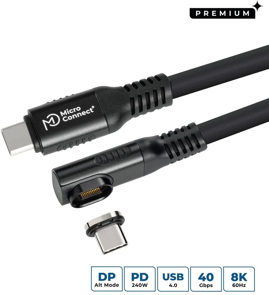 Kabelis USB MicroConnect USB-C - USB-C 0,15 m Juodas (USB-C į USB-C kabelis 0,15 m)