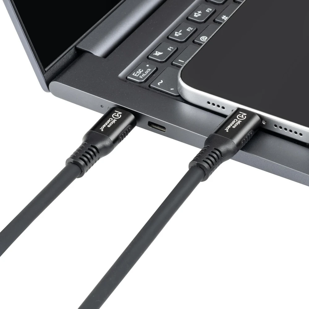 Kabelis USB MicroConnect USB-C - USB-C 0.15 m Juodas (USB-C to USB-C cable 0,15m)