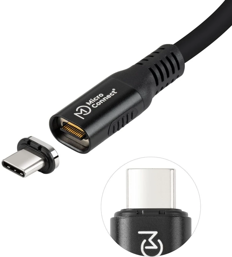 Kabelis USB MicroConnect USB-C - USB-C 0.15 m Juodas (USB-C to USB-C cable 0,15m)