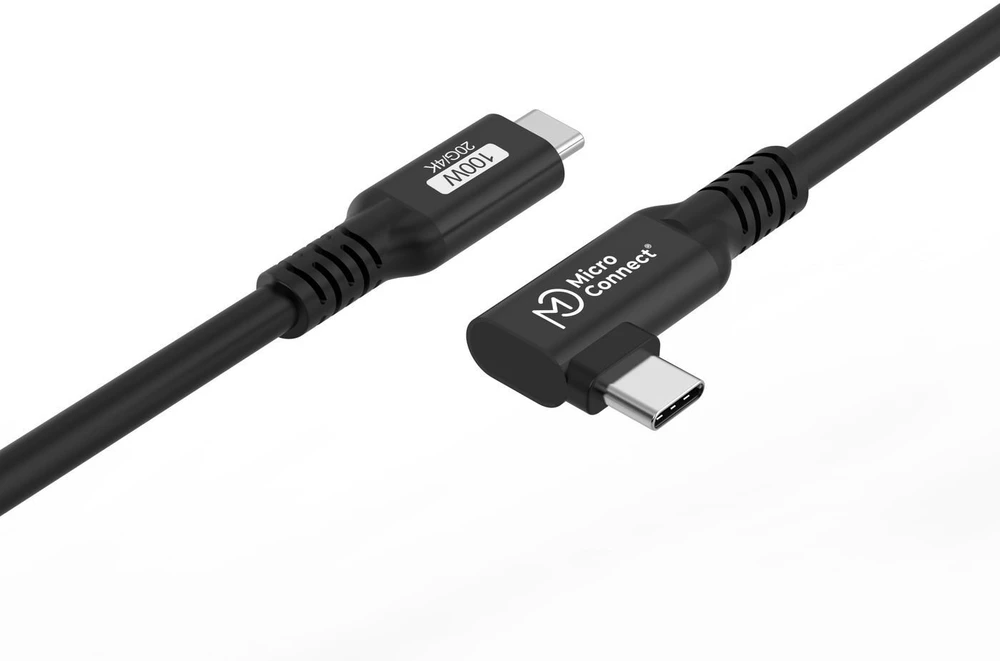 Kabelis USB MicroConnect USB-C - USB-C 0,15 m Juodas (USB-C į USB-C aukščiausios kokybės kabelis)