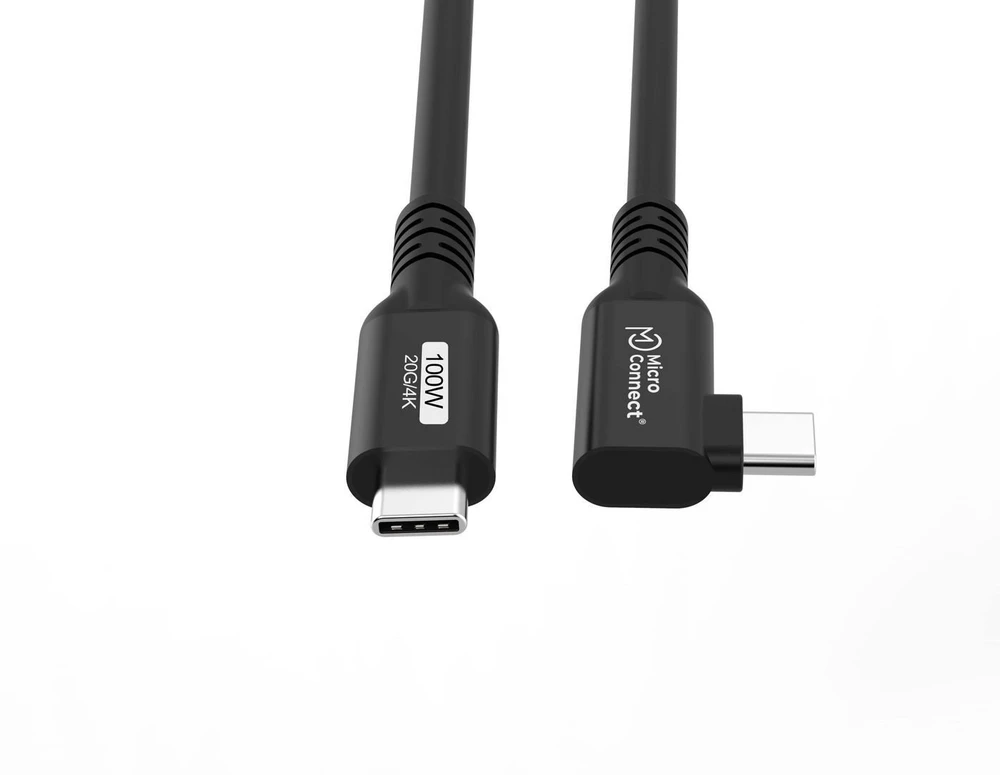 Kabelis USB MicroConnect USB-C - USB-C 0,15 m Juodas (USB-C į USB-C aukščiausios kokybės kabelis)
