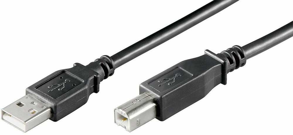MicroConnect USB2.0 LSZH A-B 3m M-M, Juoda
