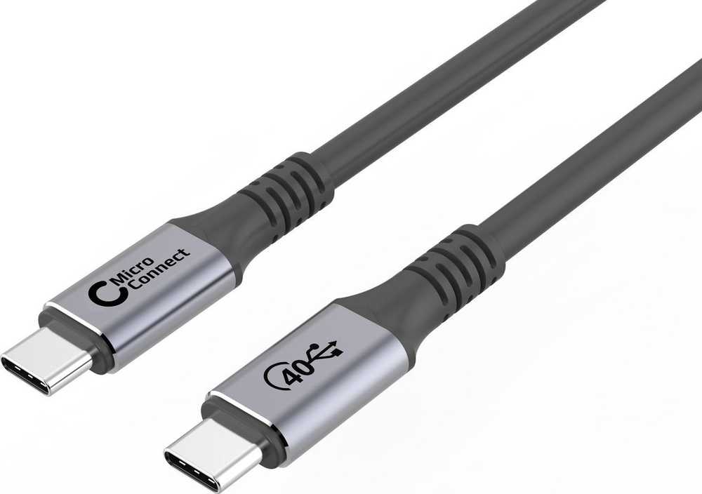 Kabelis USB MicroConnect USB-C - USB-C 0.25 m Juodas (USB4CC025)