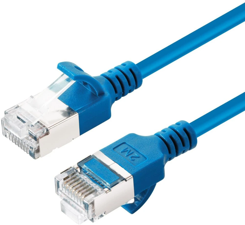 MicroConnect V-FTP6A0015B-SLIM kabelis sieciowy Mėlyna 0,15 m Cat6a U/FTP (STP)