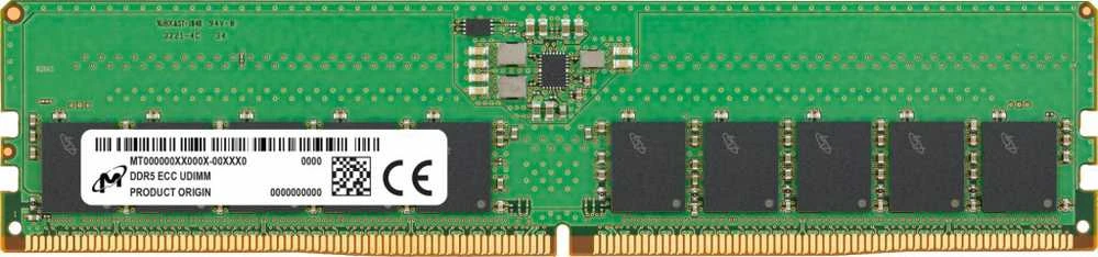 Micron DDR5 ECC atminties modulis 16GB, viršutinis korpuso vaizdas