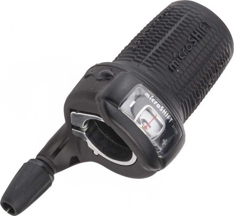 „Microshift“ perjungiklis „MICROSHIFT INTER 3“ dešinės pusės 3 greičių „Shimano“ suderinamas „Twist Shifter“ optinis pavarų indikatorius (NAUJAS)