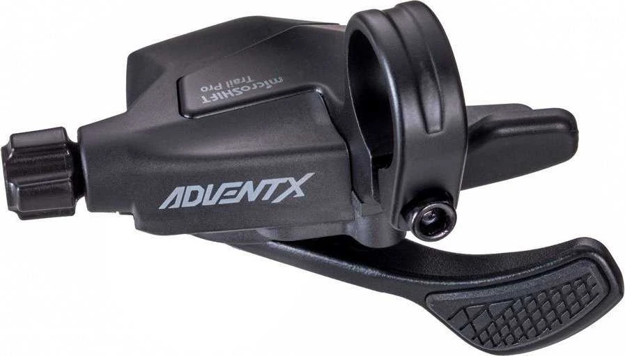 „Microshift“ perjungiklis „MICROSHIFT ADVENT X“, dešinė ranka, 10 greičių, nesuderinamas su „Shimano“, „Trigger Pro“, be pavaros indikatoriaus (NAUJAS)