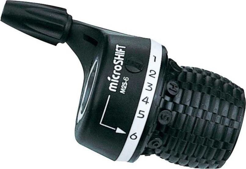„Microshift“ MICROSHIFT perjungiklis, dešinė ranka, 6 greičiai, suderinamas su „Shimano“, „Twist“ perjungiklis, indeksavimas (NAUJAS)
