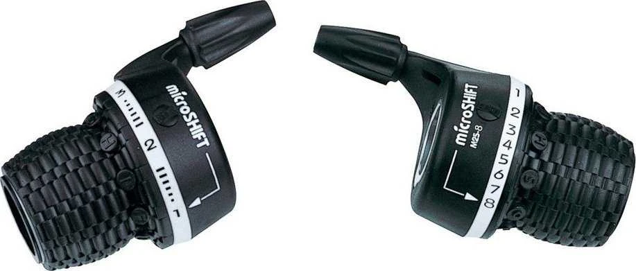 „Microshift“ MICROSHIFT perjungikliai, pora, 8 greičių (3x8), suderinama su „Shimano“, „Twist Shifter“, indeksavimas (NAUJAS)