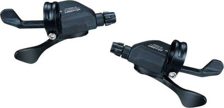 „Microshift“ MICROSHIFT MARVO pavarų perjungikliai, pora, 9 greičių (2/3x9), suderinama su „Shimano“, „Xpress Trigger“, be pavaros indikatoriaus (NAUJAS)