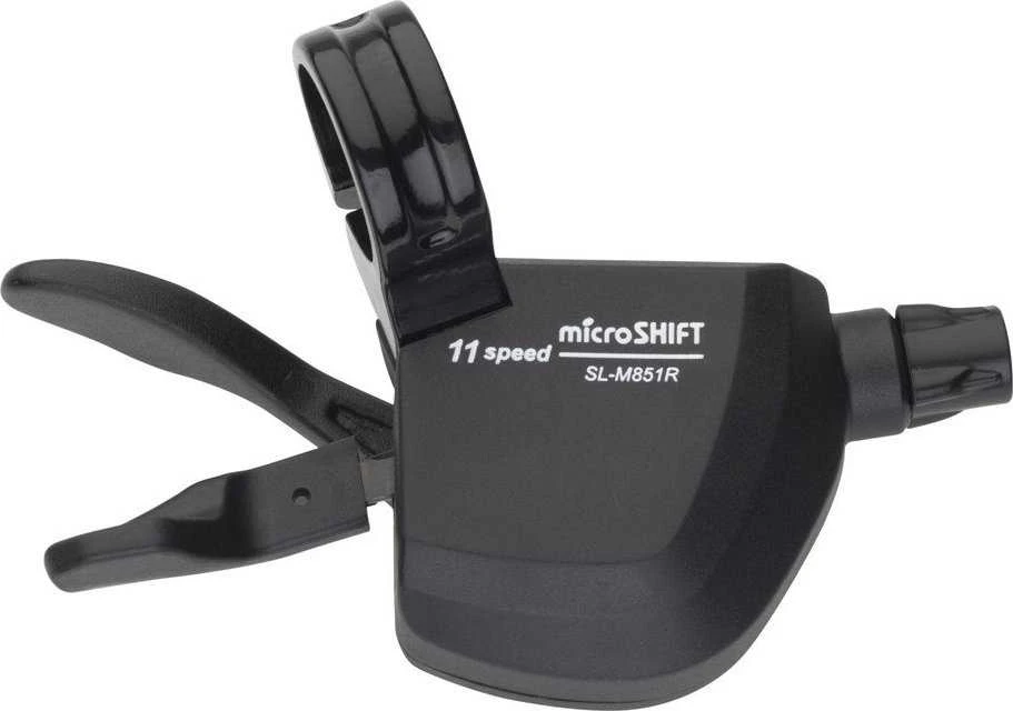 „Microshift“ perjungiklis „MICROSHIFT XLE“, dešinė ranka, 11 greičių, suderinamas su „Shimano“, „Xpress“ trigeris, be pavaros indikatoriaus (NAUJAS)