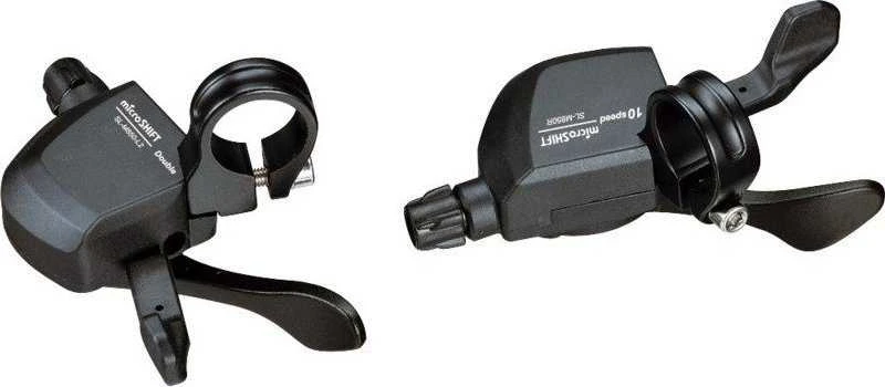 „Microshift“ MICROSHIFT XLE pavarų perjungikliai, pora, 10 greičių (2x10), suderinamas su „Shimano“, „Xpress“ trigeris, be pavaros indikatoriaus (NAUJAS)