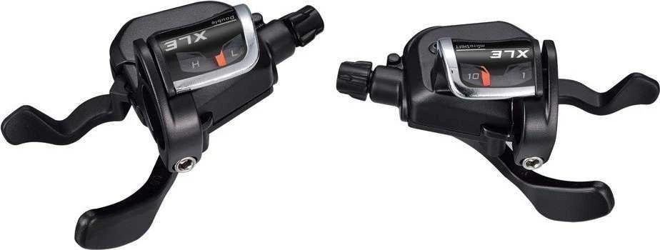 „Microshift“ MICROSHIFT XLE pavarų perjungikliai, pora, 10 greičių (3x10), suderinamas su „Shimano“, „Xpress“ trigeris, optinis pavaros indikatorius (NAUJAS)