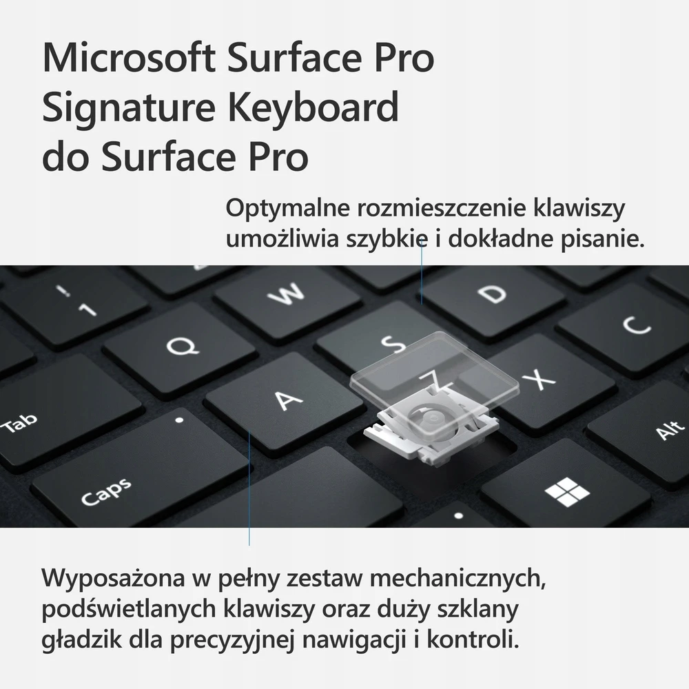 Microsoft Klaviatūra su miejscem na pióro do Surface Pro 11 Juodas