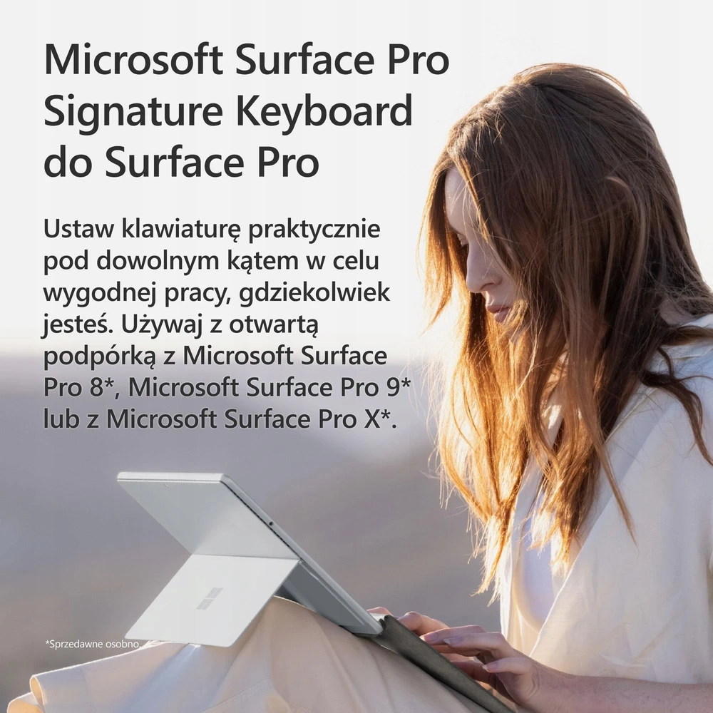 Microsoft Klaviatūra su miejscem na pióro do Surface Pro 11 Juodas