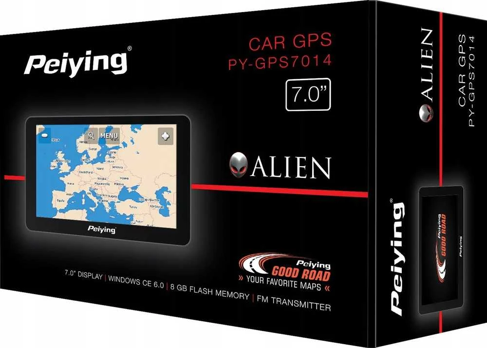 Peiying Alien PY-GPS7014 GPS navigacija + ES žemėlapis