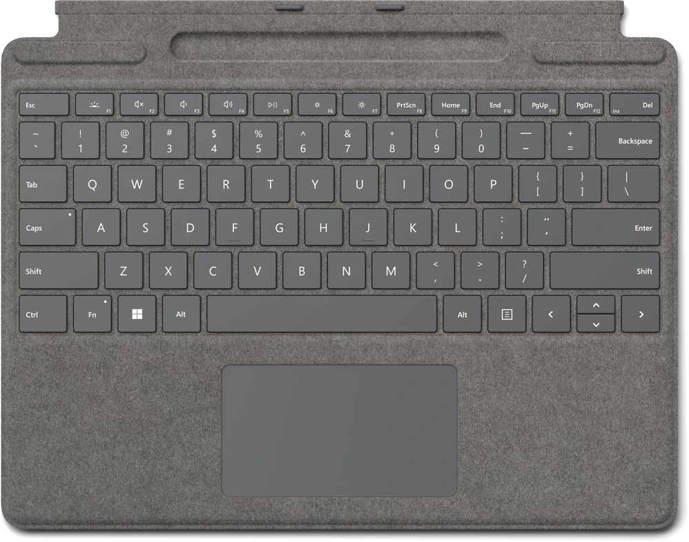 Microsoft Surface Pro Signature Klaviatūra su trackpadu, Surface Slim Pen 2, laikikliu ir krovikliu, QWERTY tarptautinė anglų kalba, platina