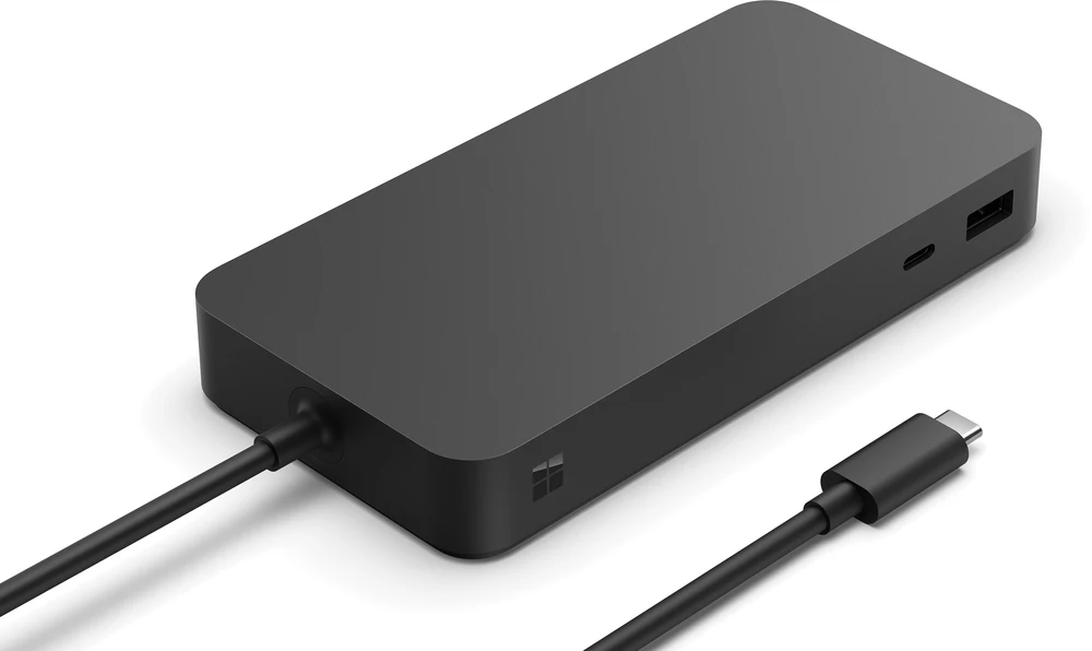 „Microsoft Surface Thunderbolt 4“ dokas, laidinis, „Thunderbolt 4“, 2500 Mbit/s, juodas, „Kensington“, Microsoft