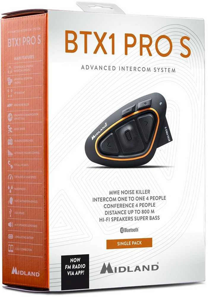 Motociklo domofonas Midland BTX1 PRO S-SINGLE