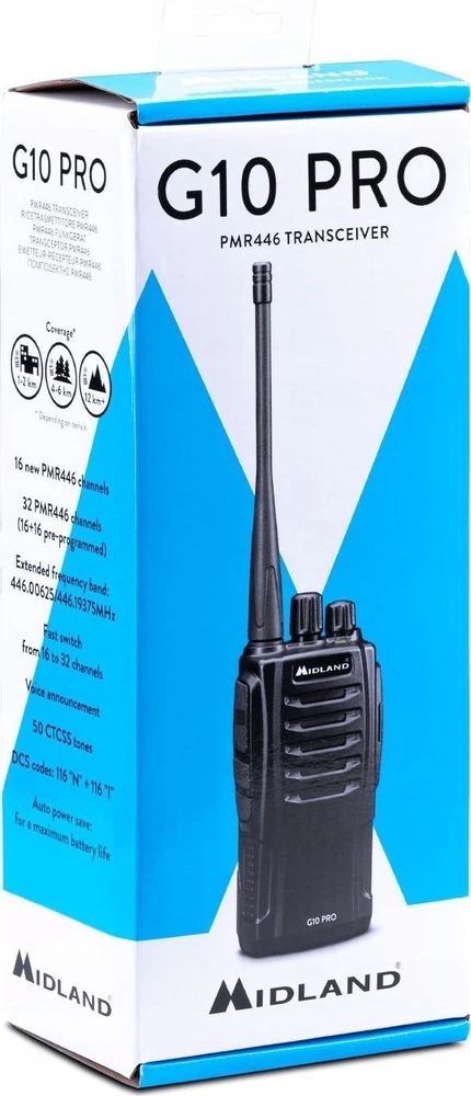 Midland G10pro PMR r/st+pakrov.+bat.