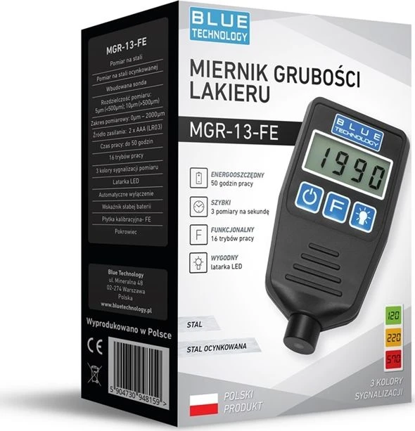 Blue Technology Mėlyna Technology Dažų storio matuoklis MGR-13-FE