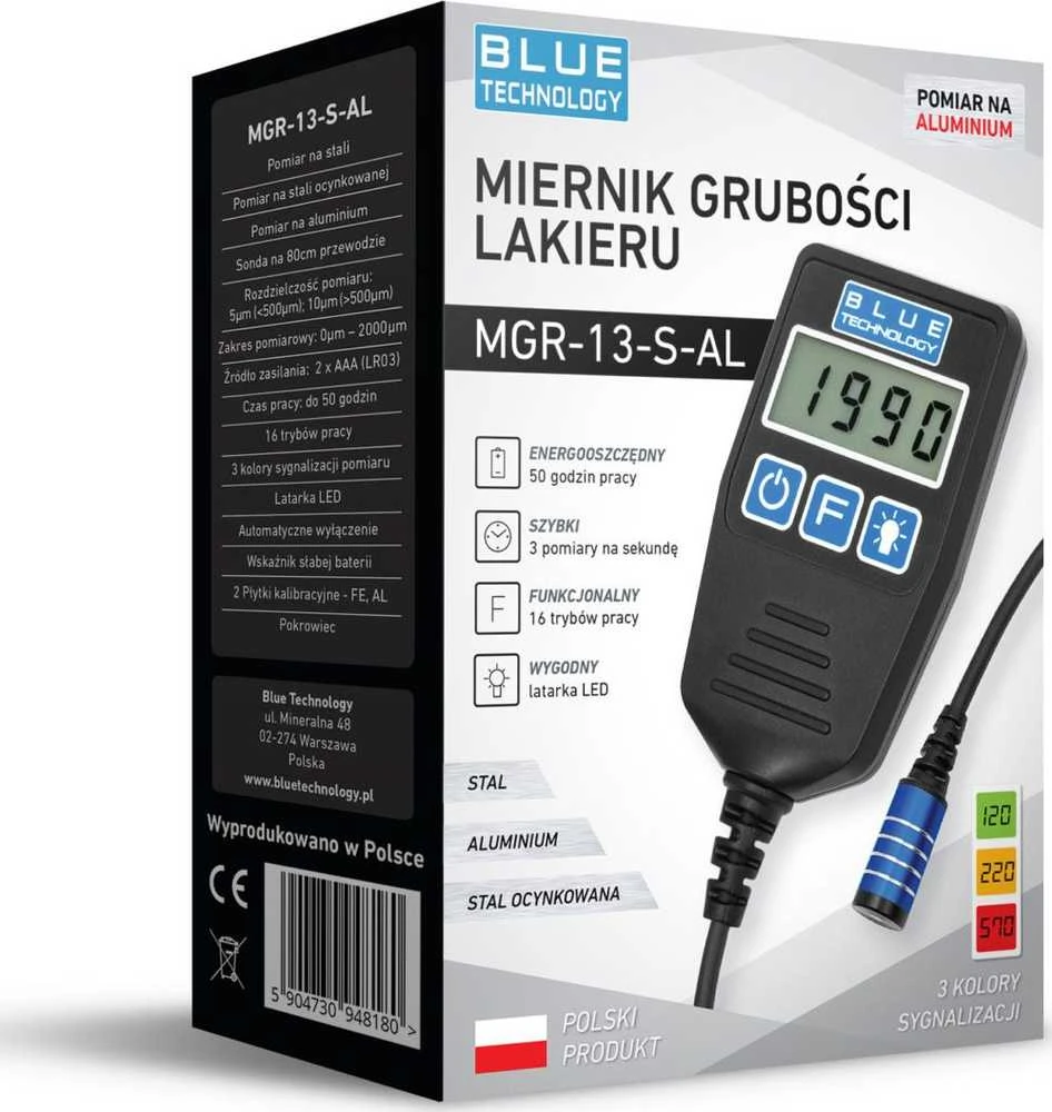 Blue Technology Mėlyna Technology Dažų storio matuoklis MGR-13-S-AL
