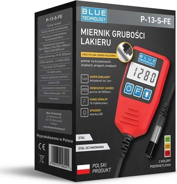 Blue Technology Mėlyna Technology Dažų storio matuoklis P-13-S-FE