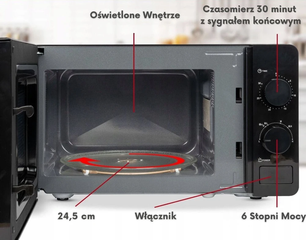 Mikrobangų krosnelė Bomann Bomann MW 6014 CB juodas
