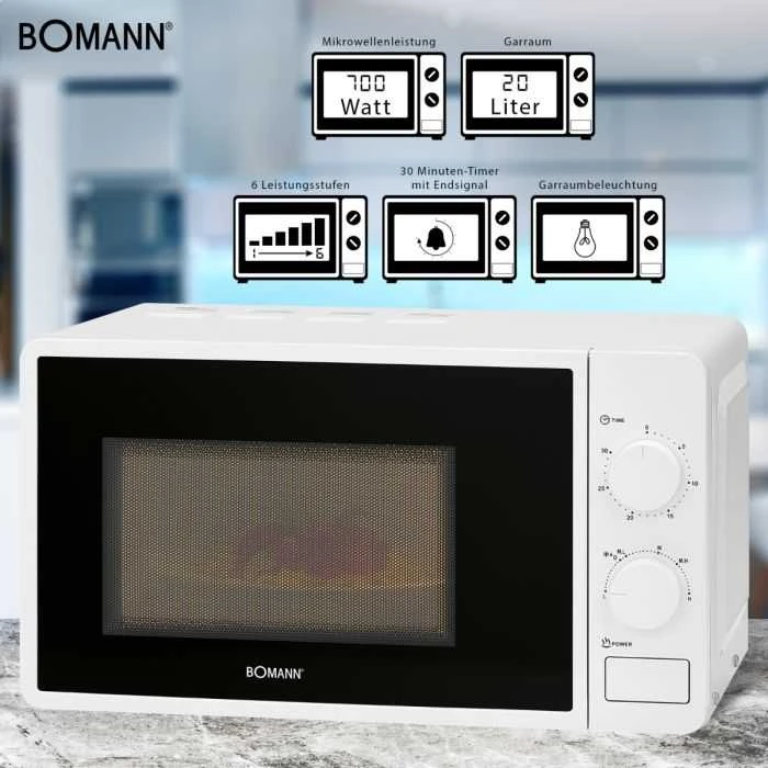 Mikrobangų krosnelė Bomann MW 6014 CB baltas