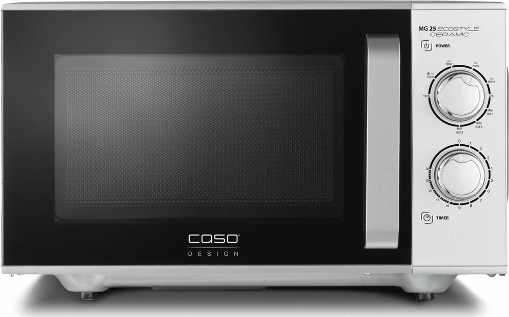 Caso | Keraminė mikrobangų krosnelė su grotelėmis | MG 25 Ecostyle | Laisvai pastatoma | 900 W | 25 l | Grotelės | Sidabrinis