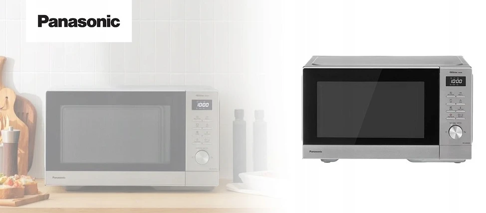 Mikrobangų krosnelė Panasonic NN-GD39QSEPG Inverterinė mikrobangų krosnelė su griliu Sidabrinė