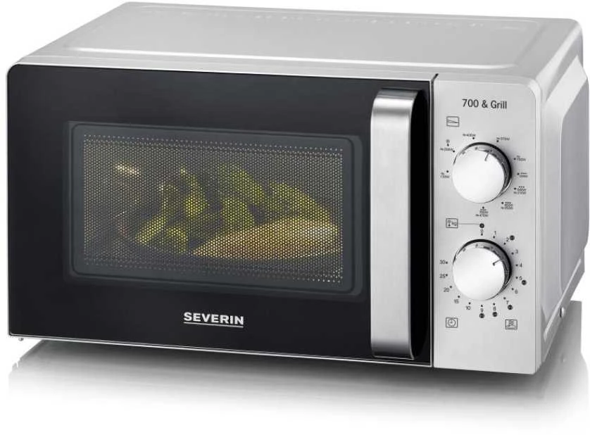Mikrobangų krosnelė Severin MW 7780 microwave Juodas, Sidabrinis Grilis microwave Countertop 17 L 700 W