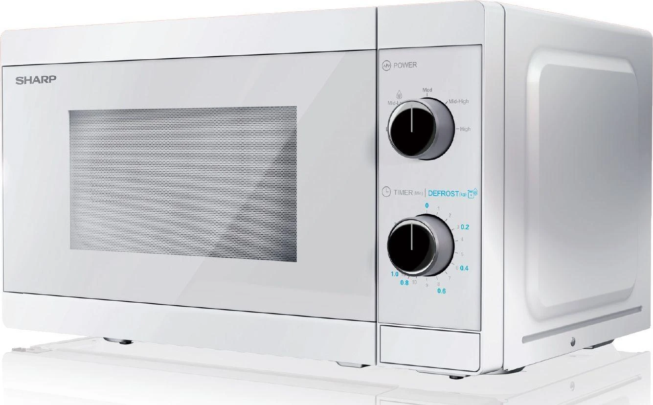 Sharp Aštrus | Mikrobangų krosnelė | YC-MS01E-C | Laisvai stovintis | 20 L | 800 W | Baltas