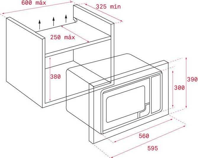 Teka ML 8200 BIS Juoda Mikrobangų krosnelė su kepsninės funkcija Įmontuoti 20 L 700 W